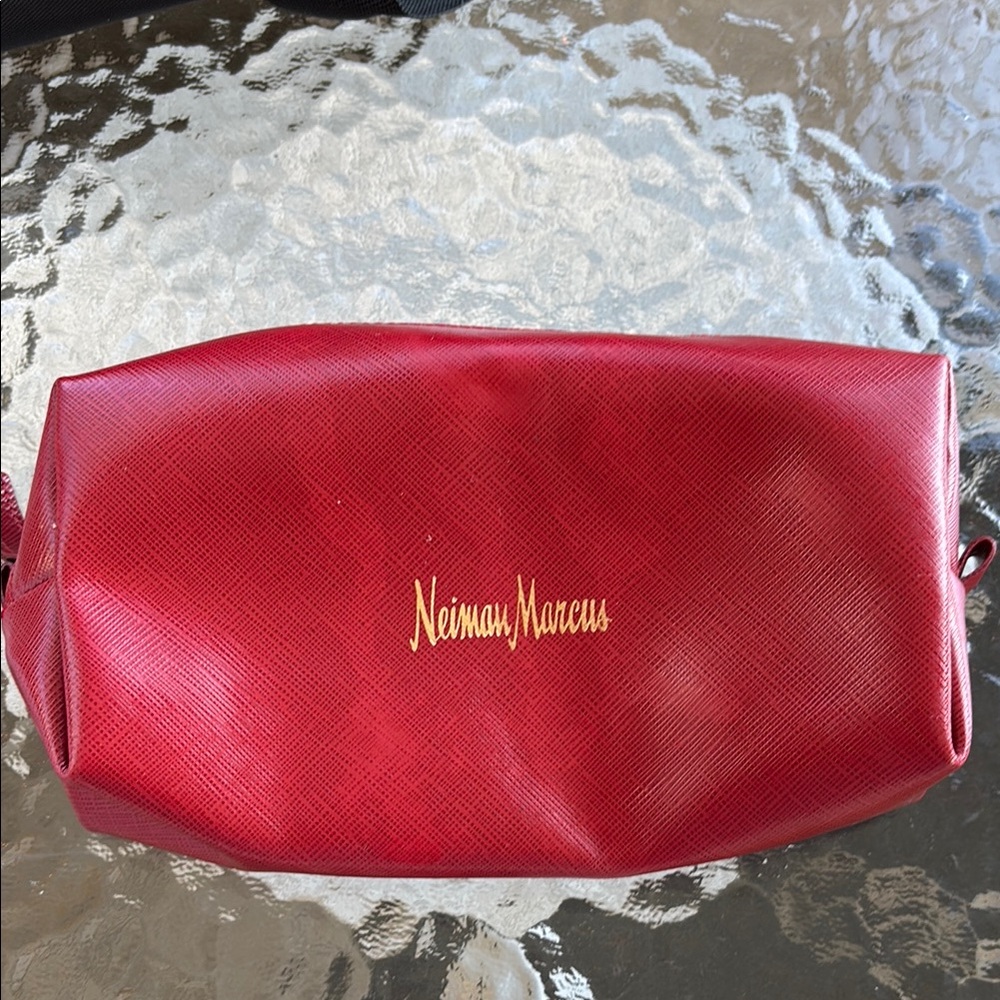 Neiman Marcus Red Cosmetic Bag